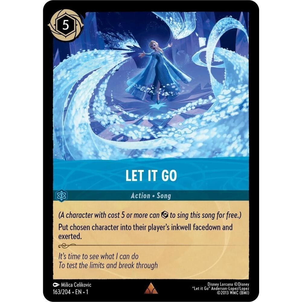 Disney Lorcana The First Chapter Let It Go-Action 163/204 Cold Foil Rare